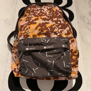 LeSportsac Brown and Orange Backpack